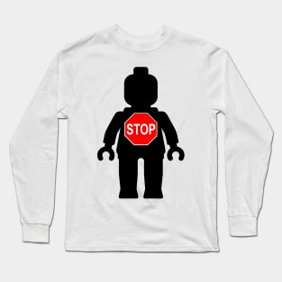 Minifig with Stop Sign Long Sleeve T-Shirt